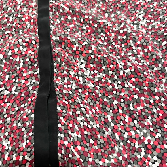 Lafayette 148 100% Silk Dot Print Blouse In Black Red White Gray Sz 2 - Picture 5 of 14